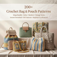200 Luxury Crochet Handbag Patterns: From Structured Chic to Boho Dreams – Instant Access PDF